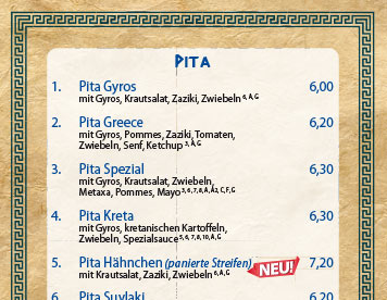 Speisekarte im Haus - Seite 2